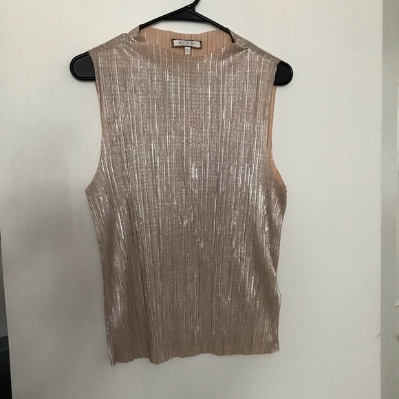 Anthropologie Eri+Ali Sleeveless Gold Top - Picture 3 of 5